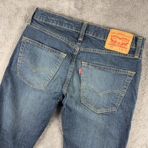 Levis 502 Jeans Mens 31x28 Blue Denim Regular Tapered Leg Stretch Medium Wash